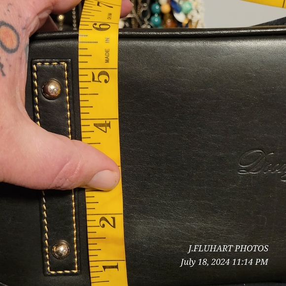 DOONEY AND BOURKE CROCODILE EMBOSSED LEATHER SHOULDER BAG RECENT DISCONTINUED - Picture 14 of 16